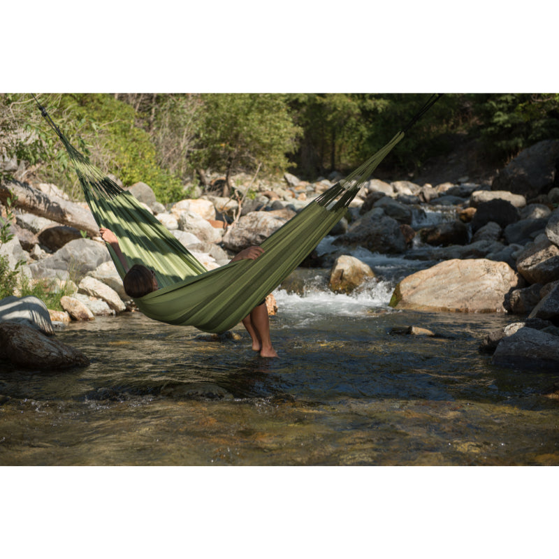 Forest coloured outdoor hammock