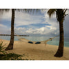Mexican resort style hammock on beach
