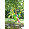 Green, yellow and blue hammock chair