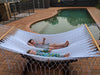 Mexican Resort Style Hammock - White - Weather Resistant Polyester