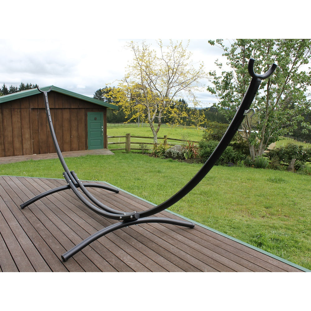 large black freestanding hammock stand