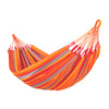 Single weather-resistant material hammock in bright orange