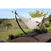 Mexican off white woven hammock on arc frame 