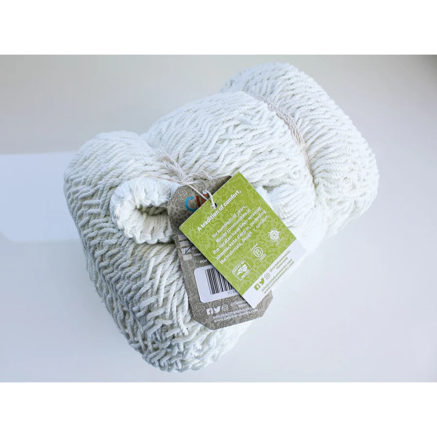 Cielo hammock - white polyester folded