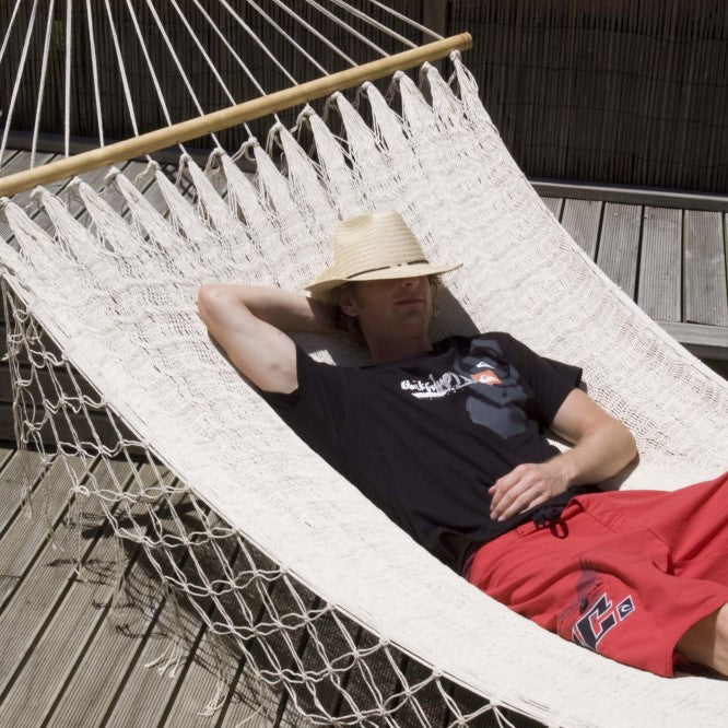 Mexican Spreader Bar Hammock - Off White
