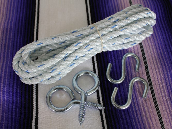 Rope. hook and screw set