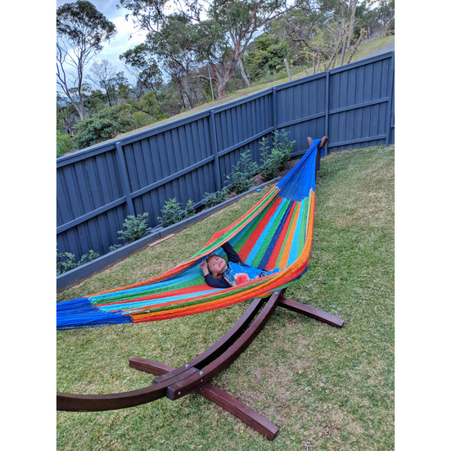 Wooden Hammock Stand and Mexican Hammock
