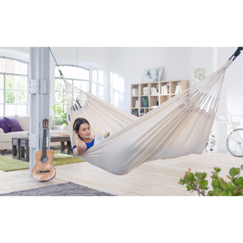 Single Organic Cotton White Hammock