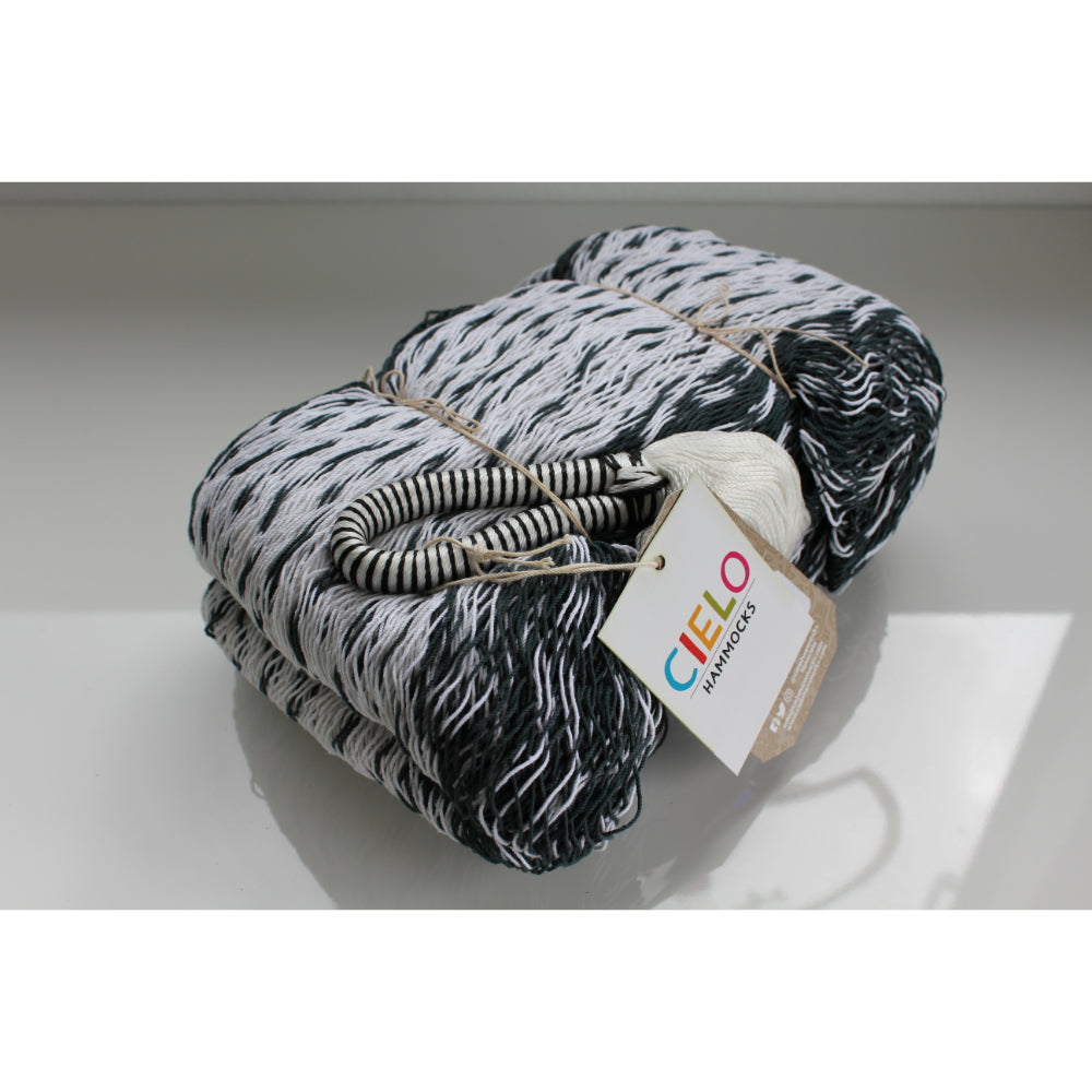 Black and white cotton hammock