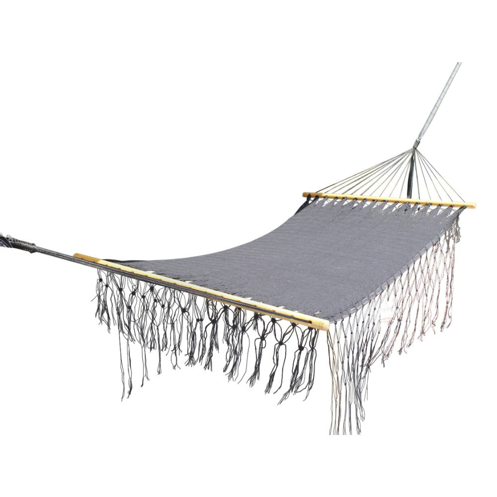 Mexican Polyester Black Spreader Bar Hammock