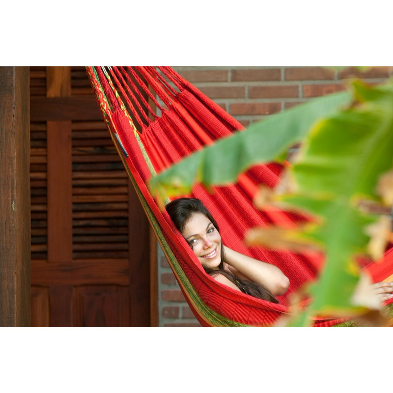 Colombian Family Organic Cotton Hammock - Chilli