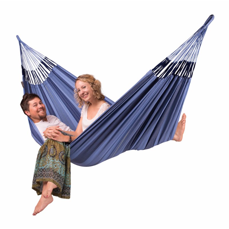 Two person blue outdoor hammock