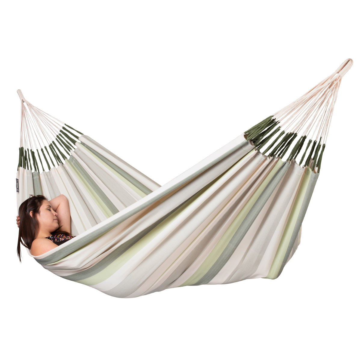 Women sleeping in traditional style hammock
