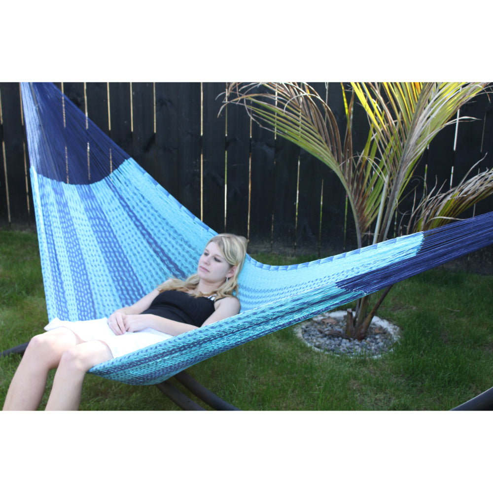 Mexican hammock two tone blue