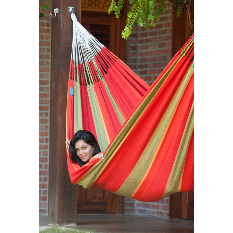 Colombian Family Organic Cotton Hammock - Chilli