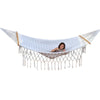 White Polyester Mexican Spreader Bar Hammock