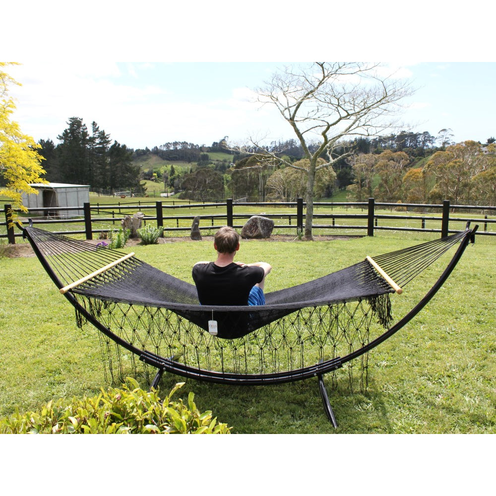 Metal Arc Hammock Stand and Spreader Bar Hammock Package Free