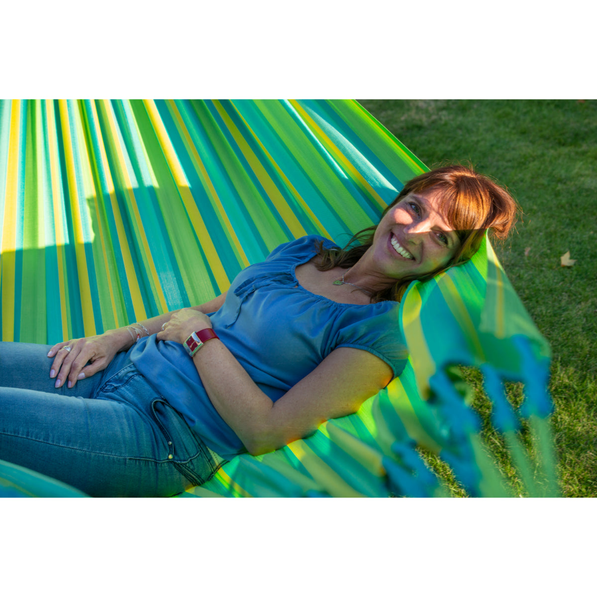 Family Size Hammock in Lime Green Colours