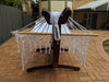Polyester Bar Hammock on Wooden Stand