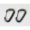 Included aluminum carabiners