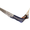 Blue and white hammock