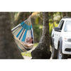 Hammock hung between trees at campsite