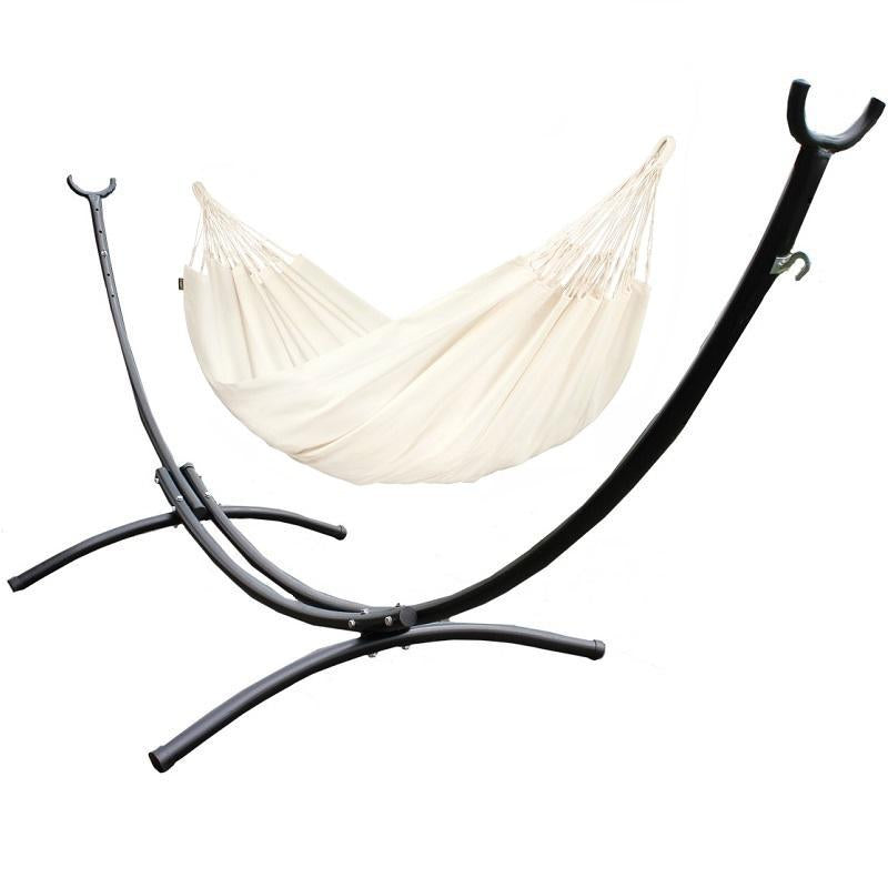 Metal Arc Hammock stand and Double Colombian Hammock Package