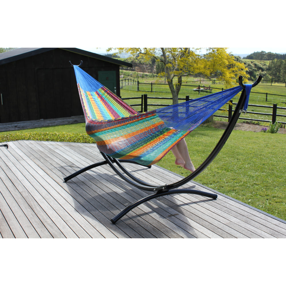 Pinata hammock colour and metal arc frame