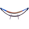 Cotton hammock and wooden hammock stand