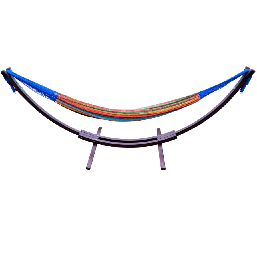 Wooden Hammock Stand and Thick Cord Hammock
