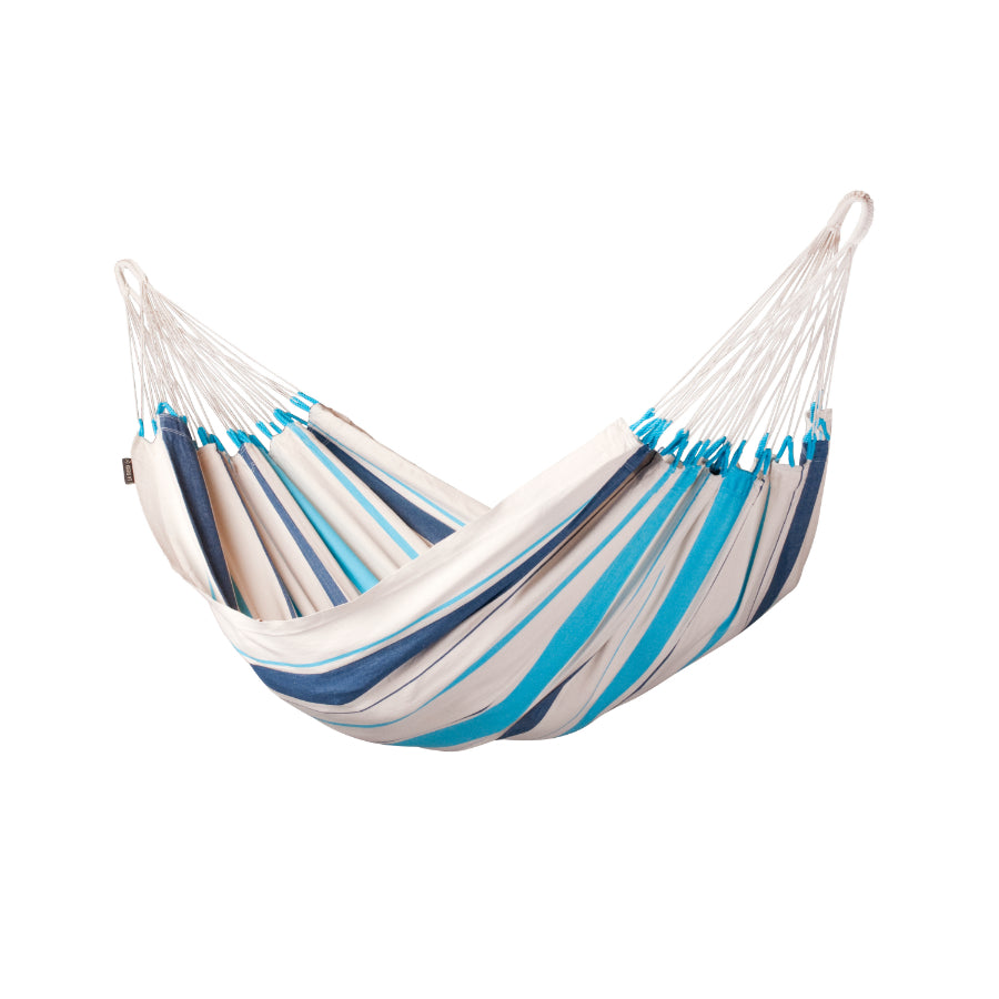 Single colombian cotton hammock - La Siesta - Aqua