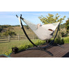 Mexican off white woven hammock on arc frame 