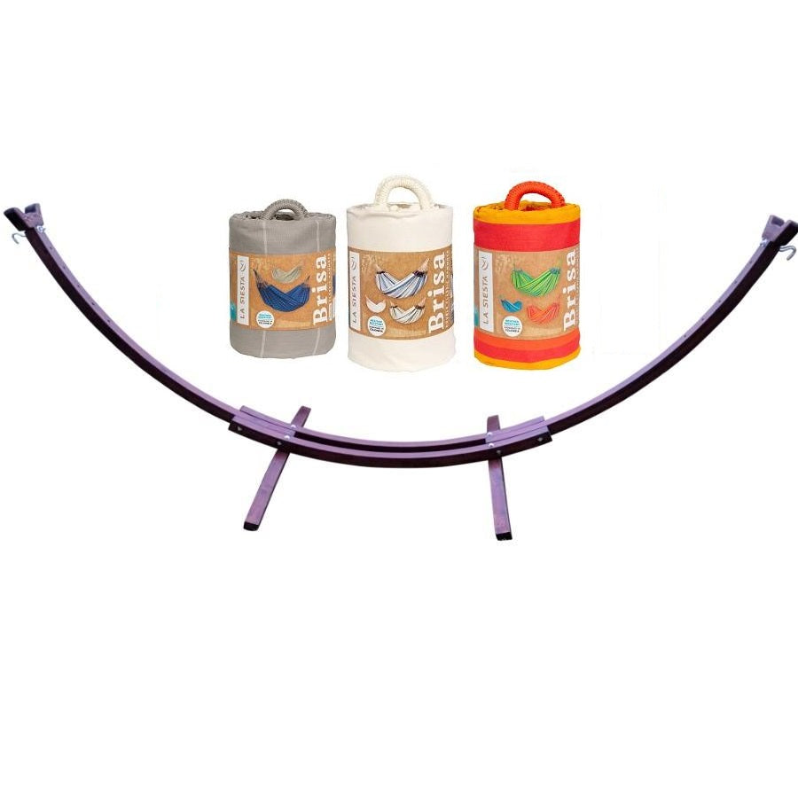 Arc Wooden Hammock Stand &amp; Double Hammock