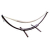 Curved wooden hammock stand